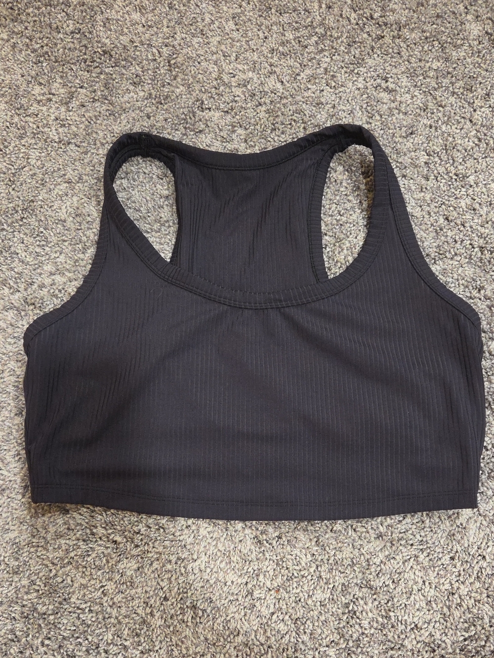 All in Motion Black Ribbed Sports Bra Size XL